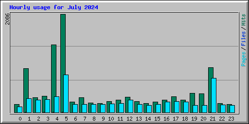 Hourly usage for July 2024