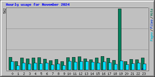 Hourly usage for November 2024