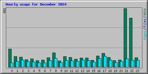 Hourly usage for December 2024