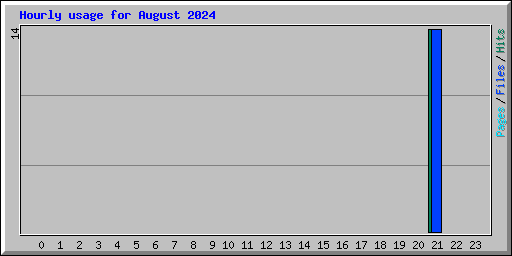 Hourly usage for August 2024